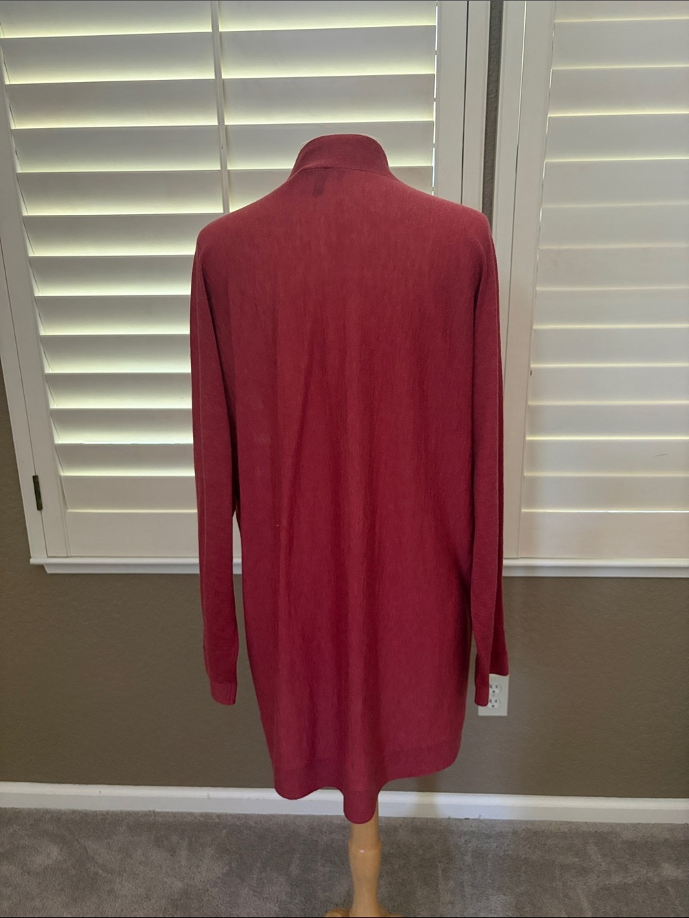 Eileen Fisher Women's Open Front Cardigan Sweater - Rust XL Like New - Picture 5 of 7